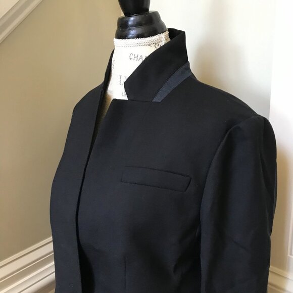 NWT JCrew Regent Blazer Jacket Womens 2 P Petite Black Wool Flannel B0327 NEW - Picture 10 of 14